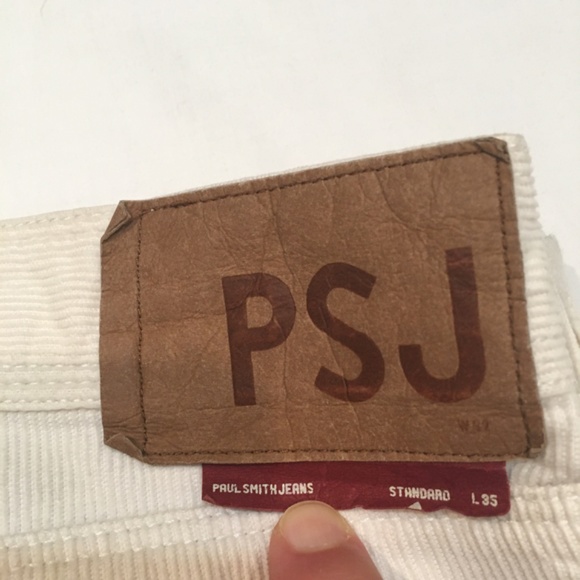 PAUL SMITH JEANS mens sz32 white corduroy jeans - Picture 8 of 12